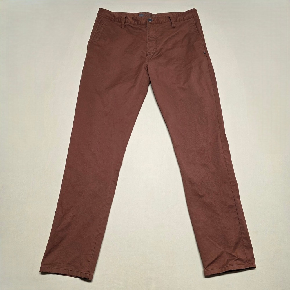 Vuori Meta Chino PantS Men 34 DK-Brown Slim Fit V433
